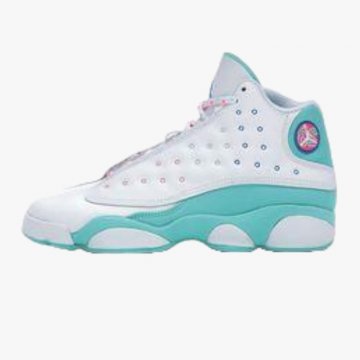 Air Jordan 13 Retro White Soar Green Pink (GS)