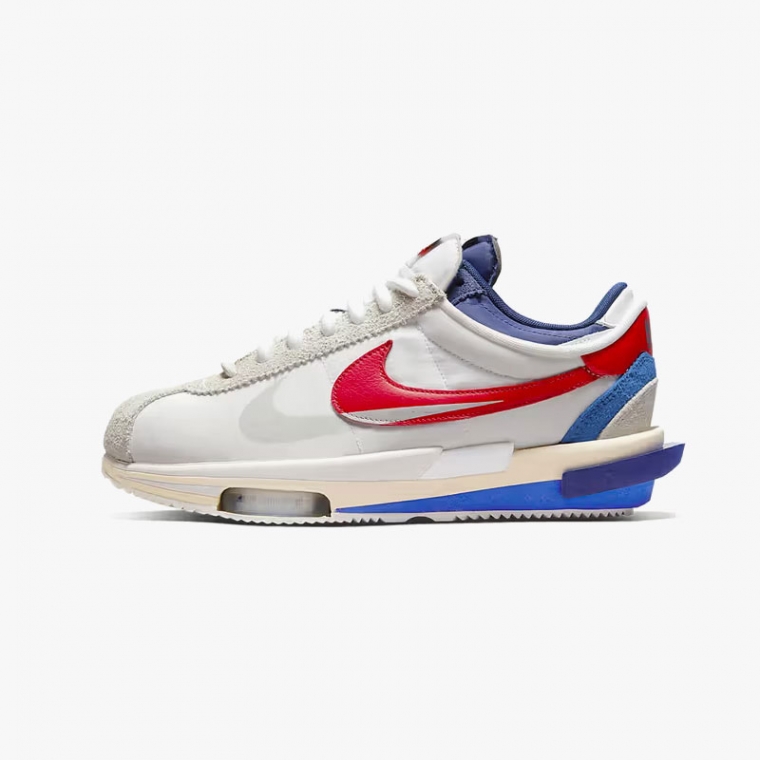 Sacai x Nike Cortez 4.0 "White University Red Blue"