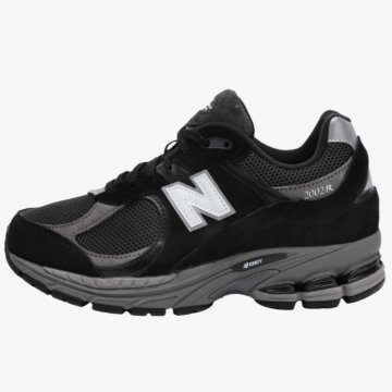 New Balance 2002R Black Dark Grey White